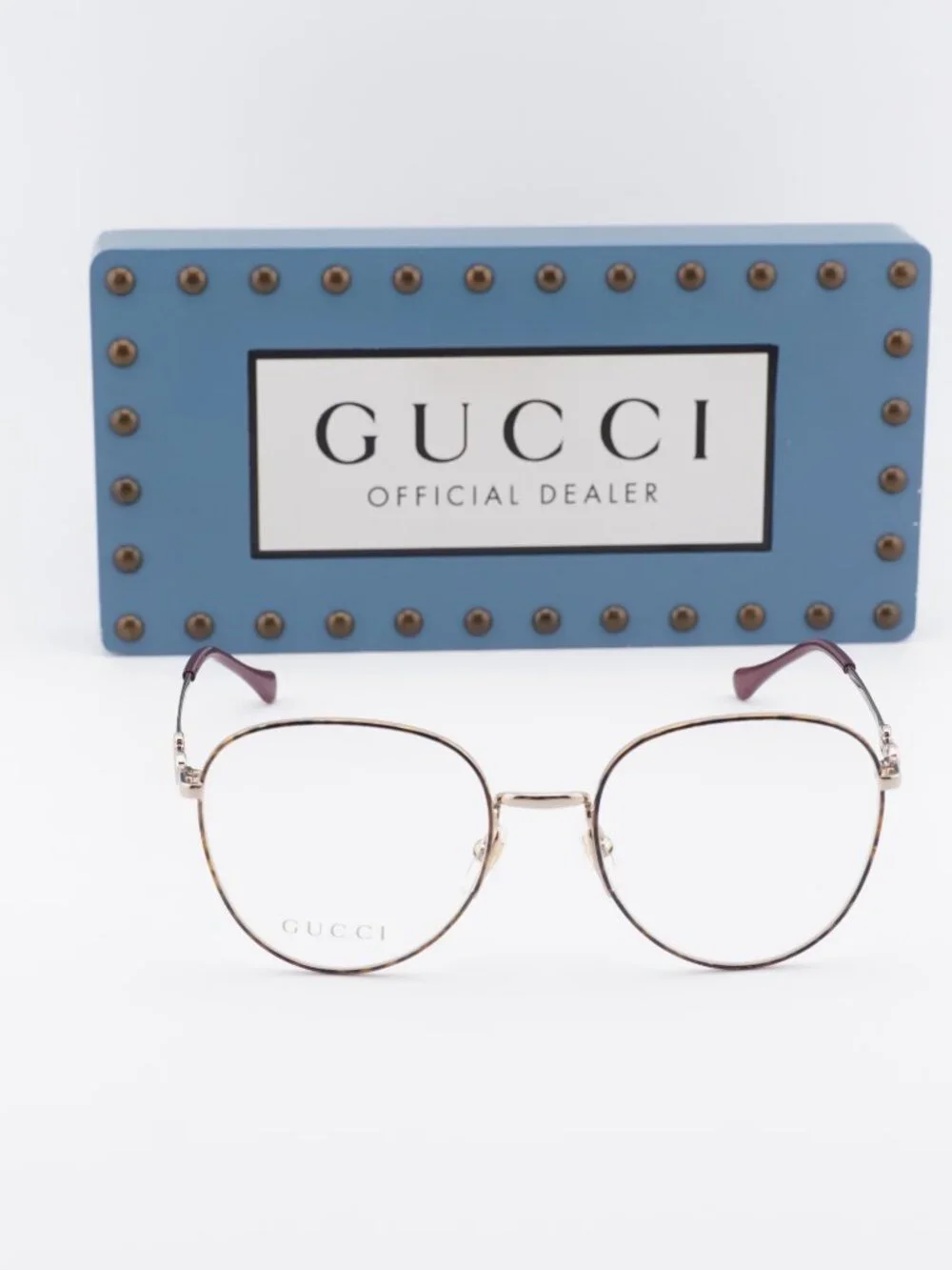 Gucci GG0880O 002 Square Eyeglasses - Havana/Gold 51mm